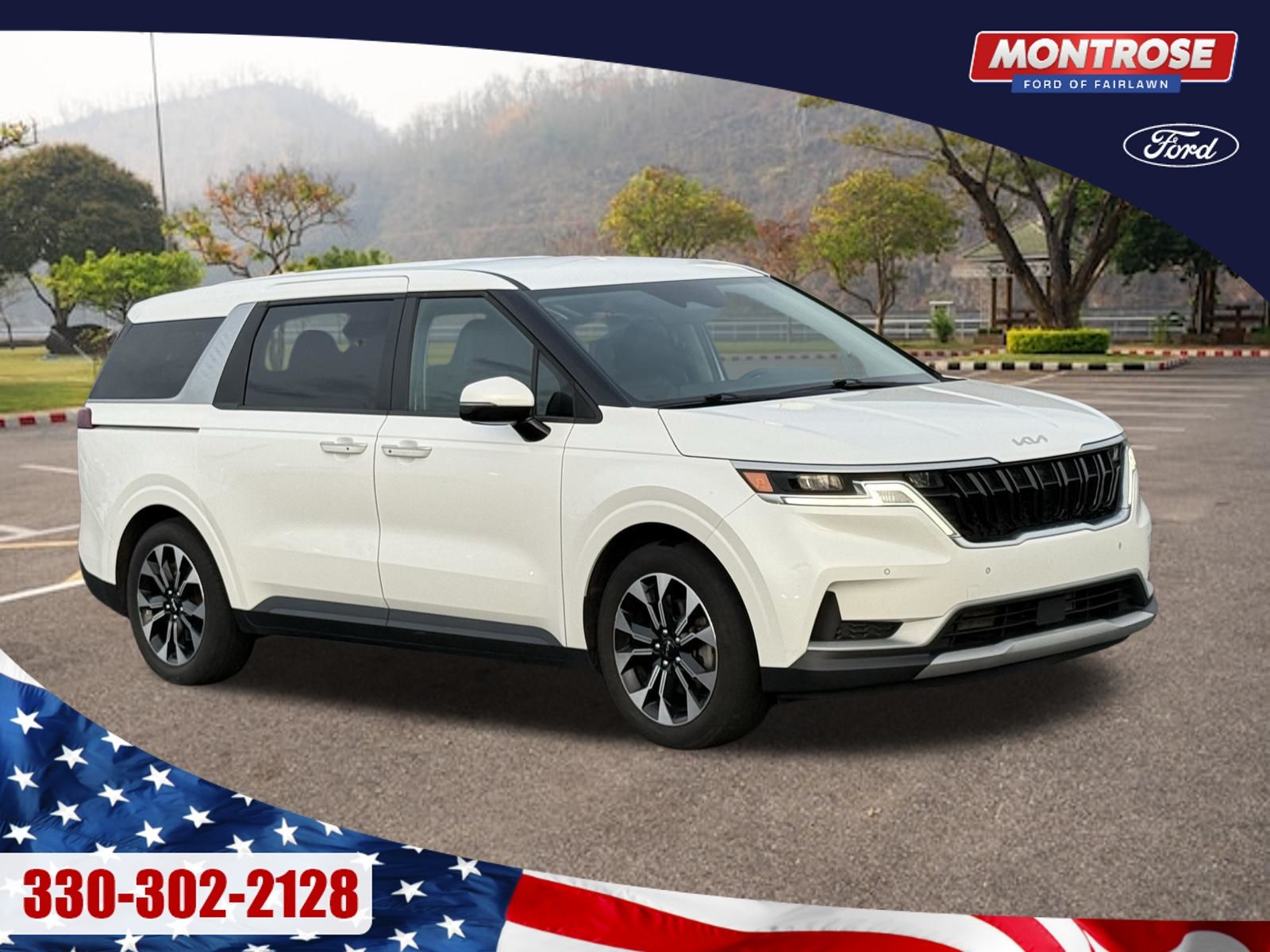 Snow White Pearl 2022 Kia Carnival EX FWD Minivan Front-Wheel Drive 8-Speed Automatic