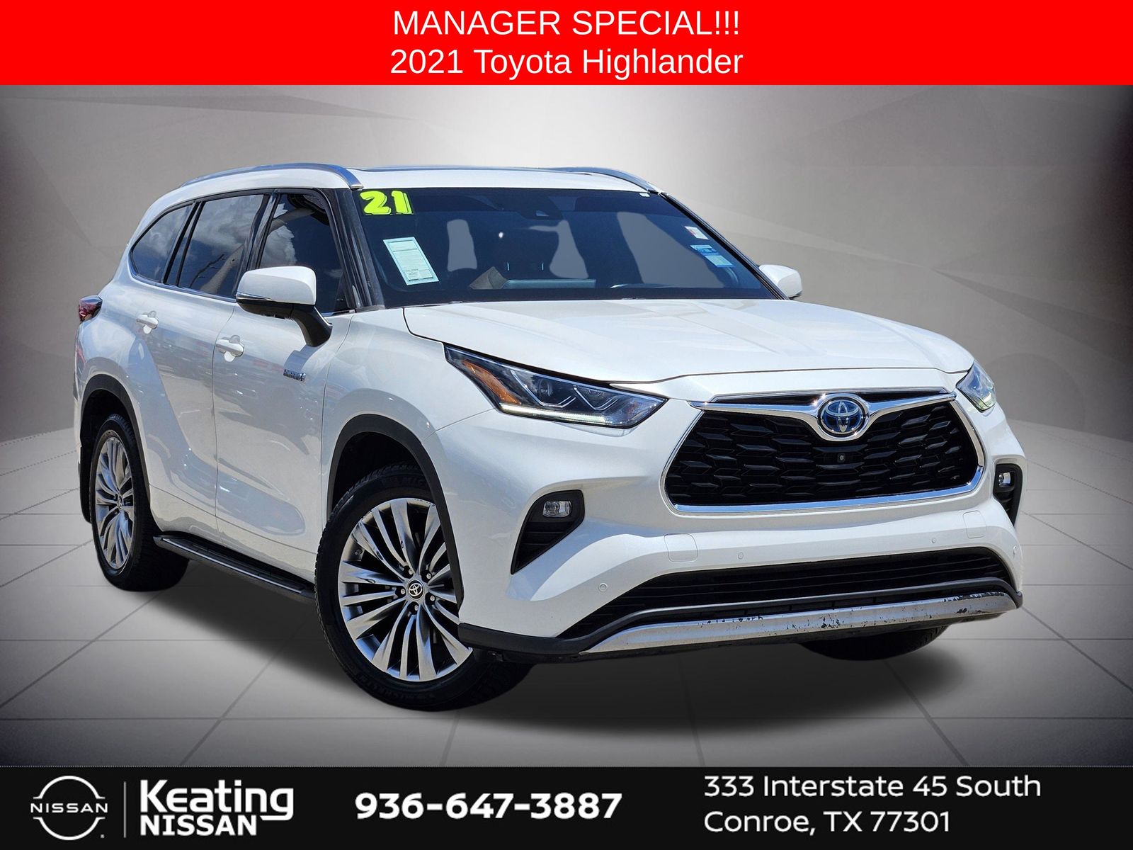 2021 Toyota Highlander Hybrid Platinum FWD
