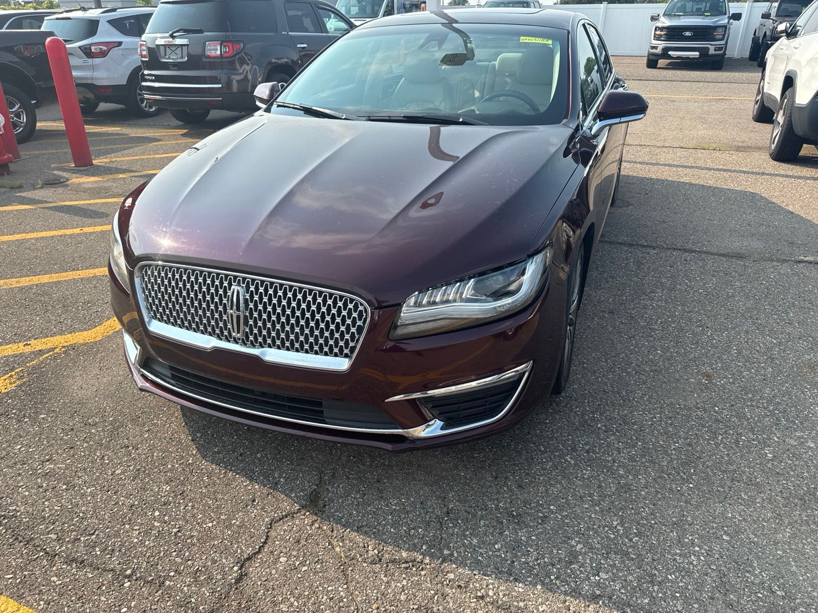 Red (Burgundy) 2017 Lincoln MKZ Sedan Front-Wheel Drive 6-Speed Automatic