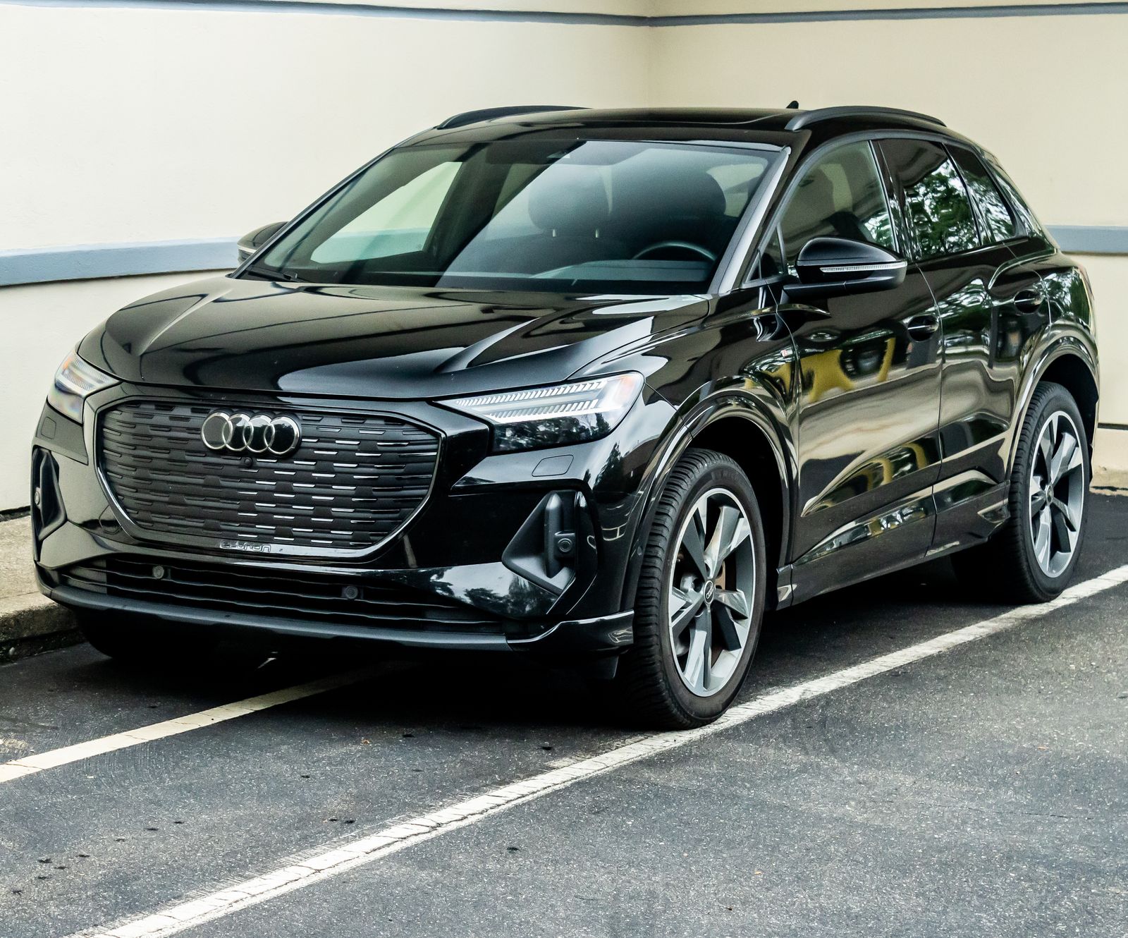 Black Metallic 2023 Audi Q4 e-tron SUV / Crossover All-Wheel Drive Automatic