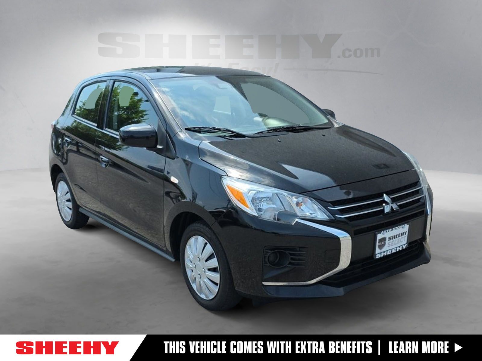 Jet Black Metallic 2024 Mitsubishi Mirage ES FWD Hatchback Front-Wheel Drive Continuously Variable Transmission