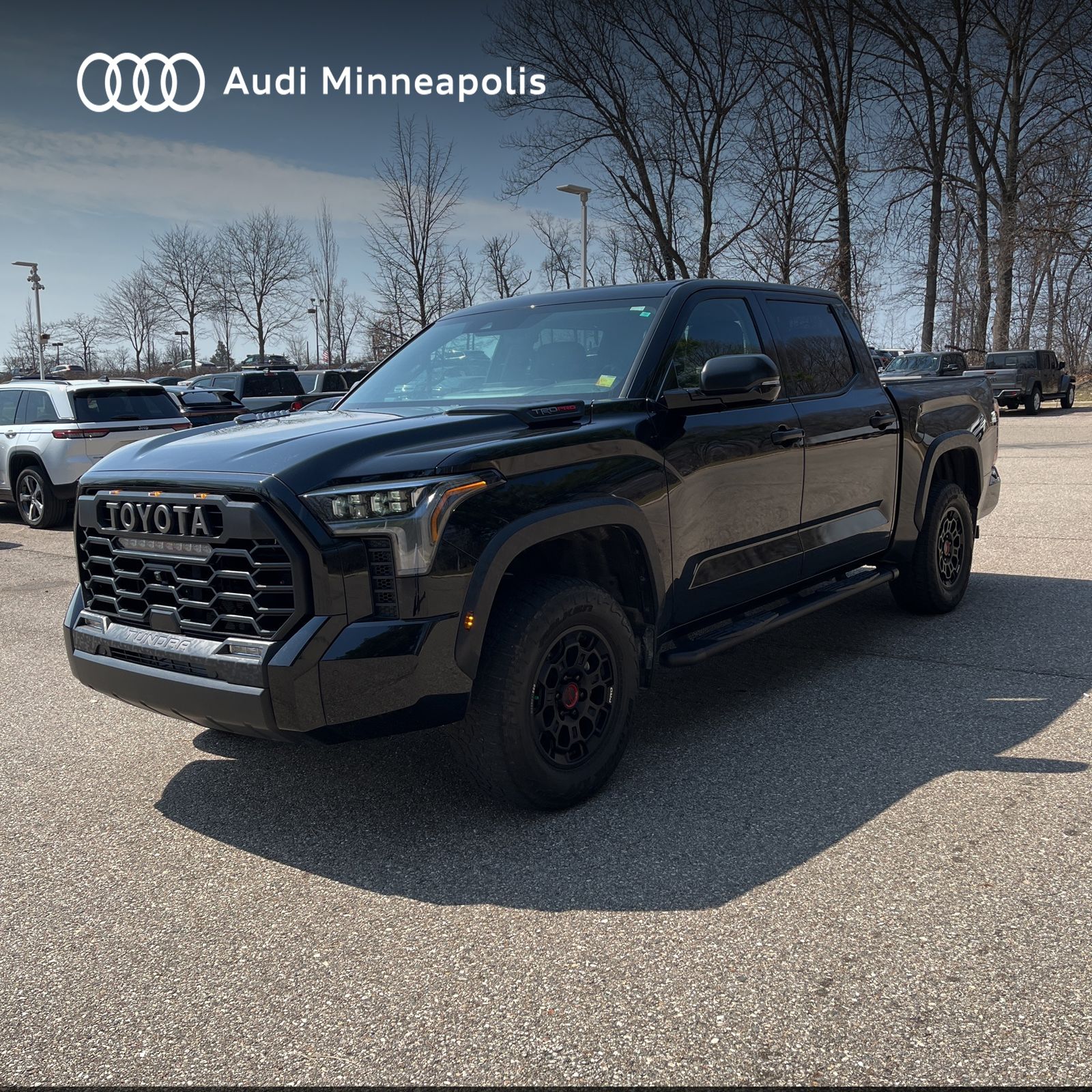 Midnight Black Metallic 2023 Toyota Tundra Hybrid TRD Pro HV CrewMax Cab 4WD Pickup Truck Four-Wheel Drive Automatic