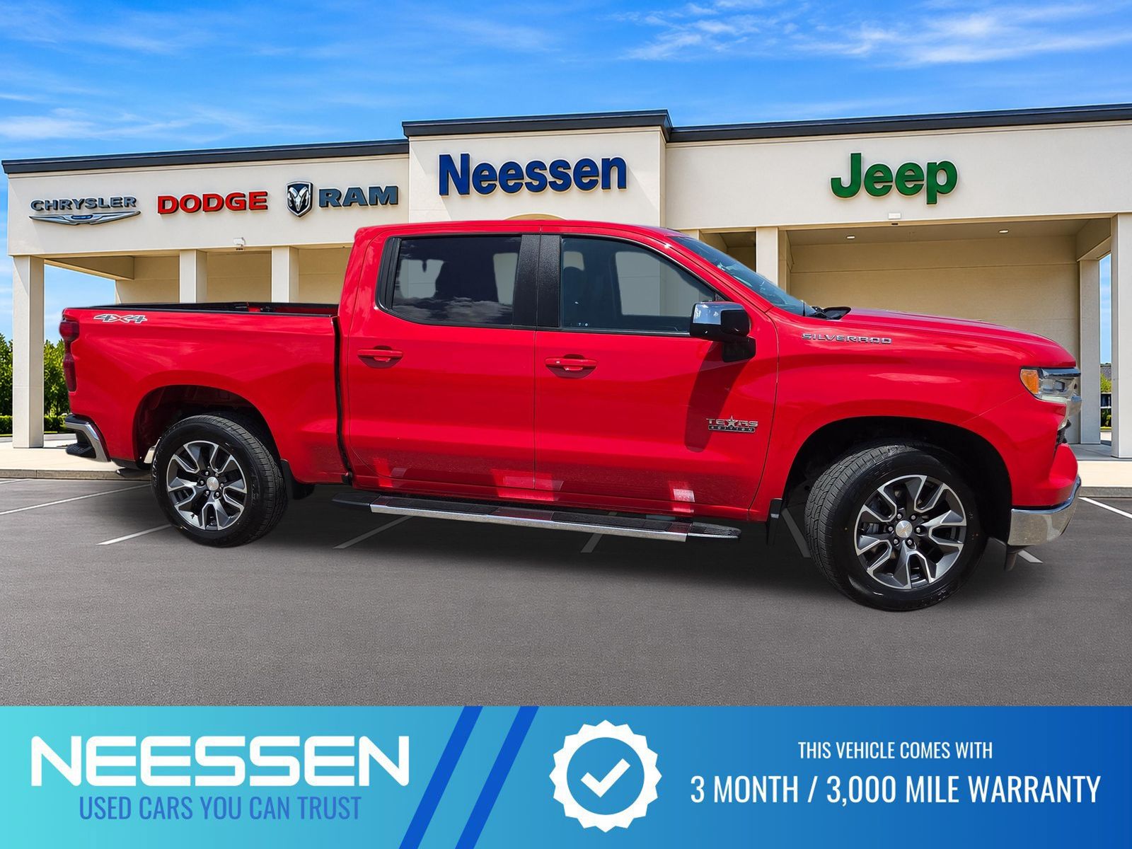 Red 2024 Chevrolet Silverado 1500 Pickup Truck Four-Wheel Drive 8-Speed Automatic