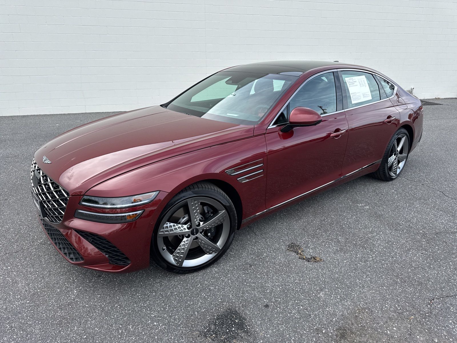 Red 2026 Genesis G80 3.5T Sport Prestige AWD Sedan All-Wheel Drive 8-Speed Automatic