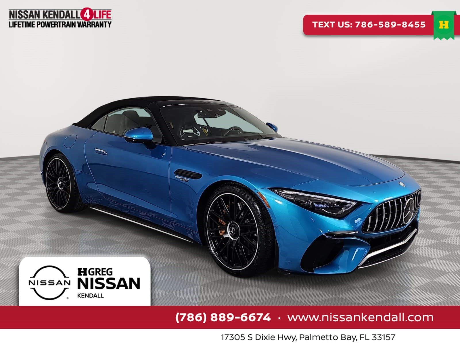 Blue 2025 Mercedes-Benz SL-Class Convertible All-Wheel Drive Automatic
