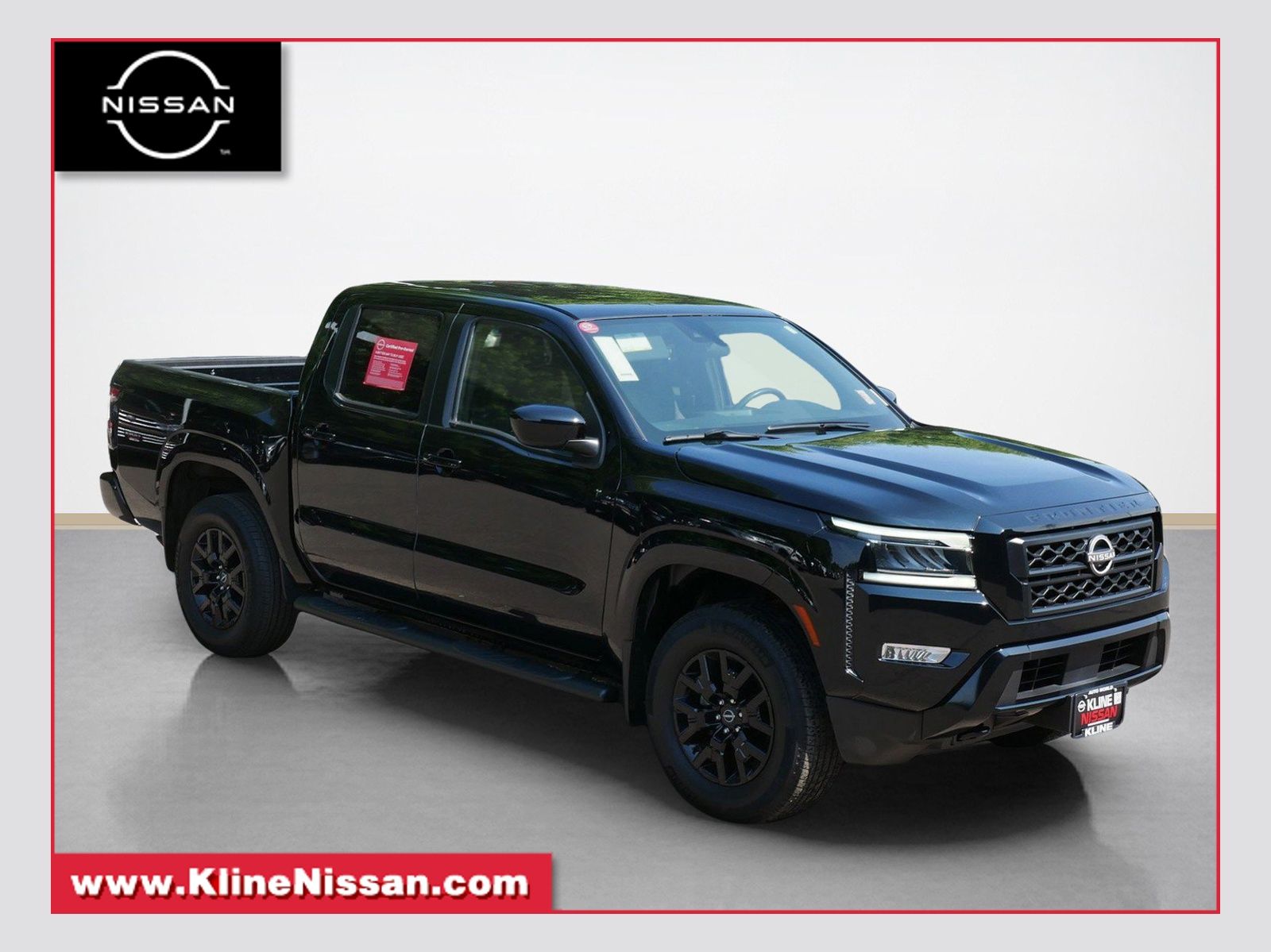 Super Black 2023 Nissan Frontier Pickup Truck Four-Wheel Drive 9-Speed Automatic