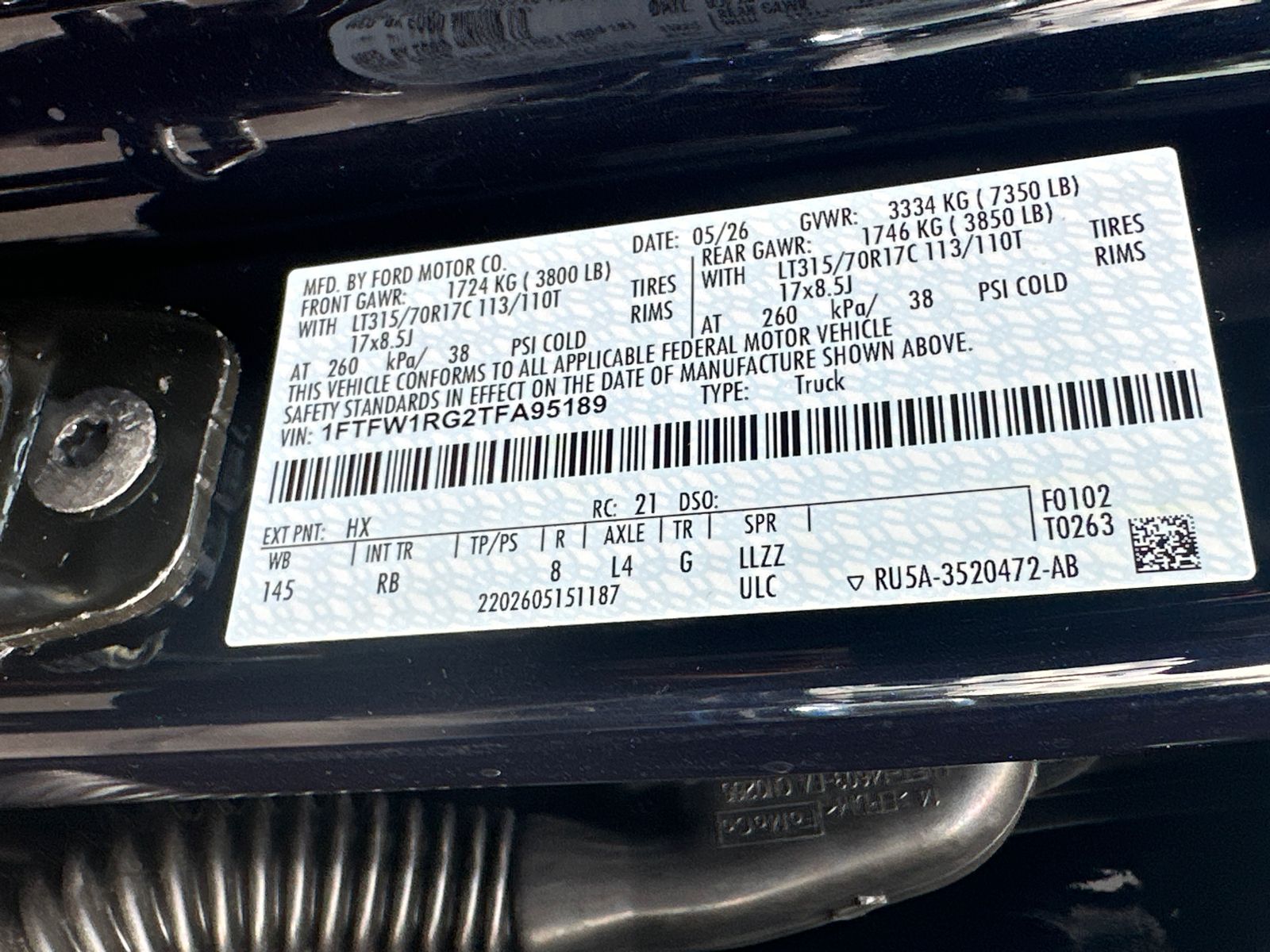 New 2026 Antimatter Blue Metallic Ford Raptor® image 34