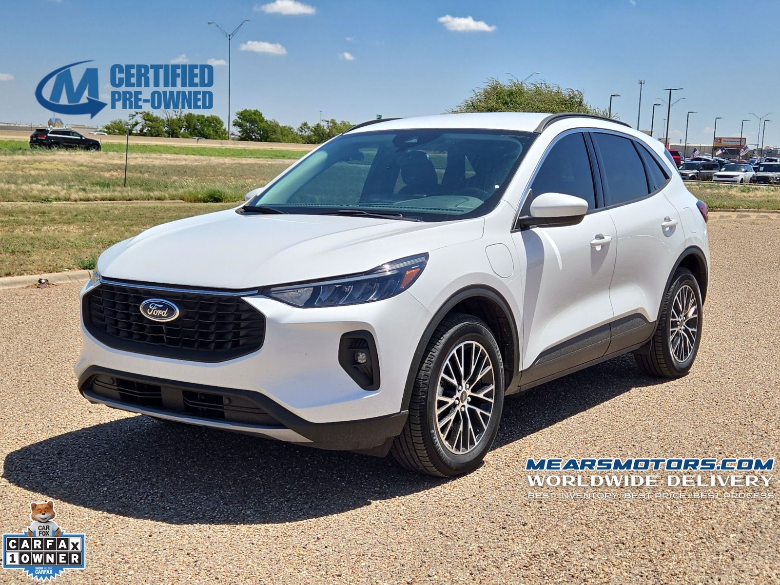 Oxford White 2023 Ford Escape Hybrid Plug-in SUV / Crossover Front-Wheel Drive Continuously Variable Transmission