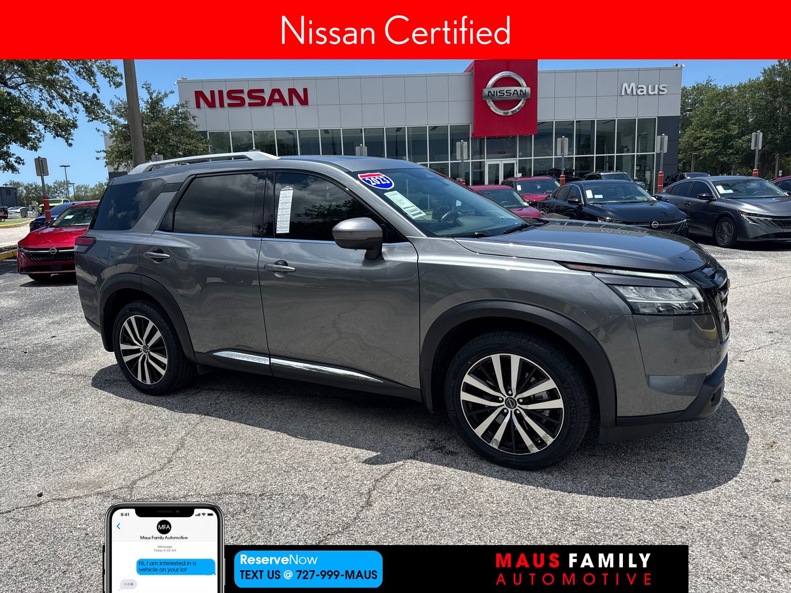 Gray (Gun Metallic) 2023 Nissan Pathfinder SUV / Crossover Front-Wheel Drive 9-Speed Automatic