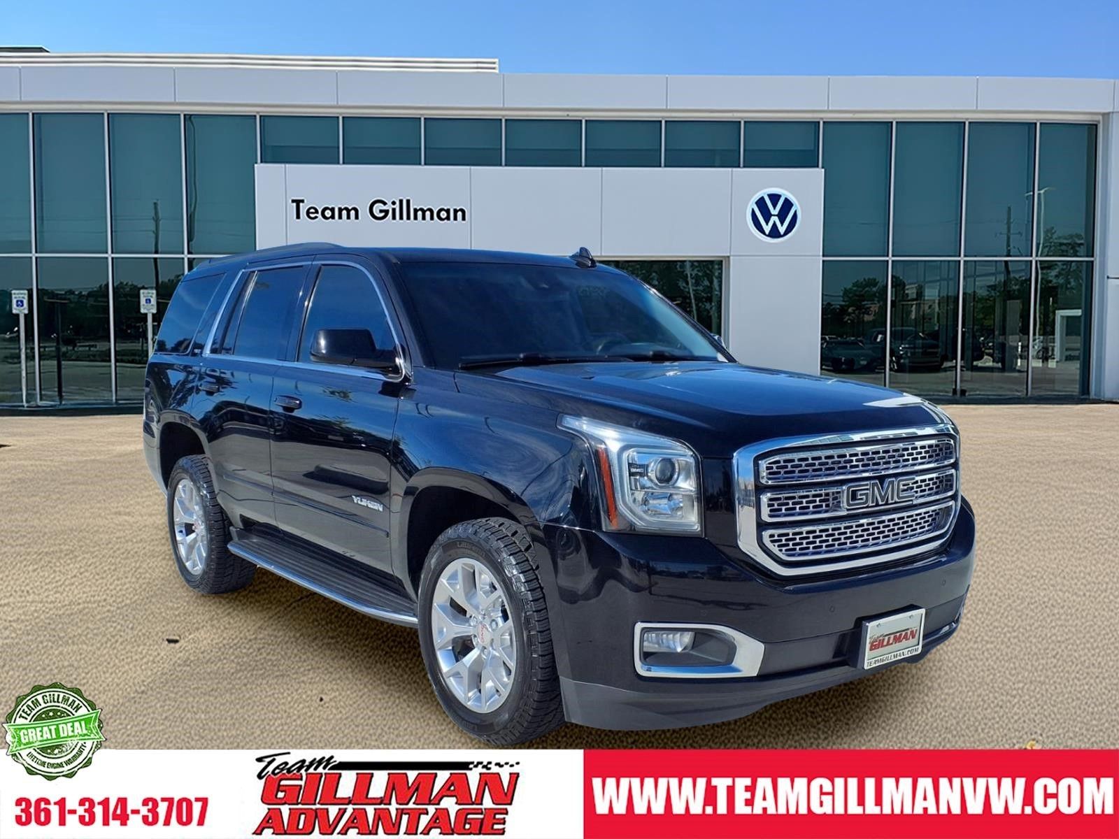 Onyx Black 2018 GMC Yukon SLT RWD SUV / Crossover 4X2 6-Speed Automatic Overdrive