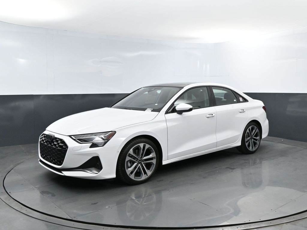 White 2025 Audi A3 Sedan All-Wheel Drive 7-Speed Automatic