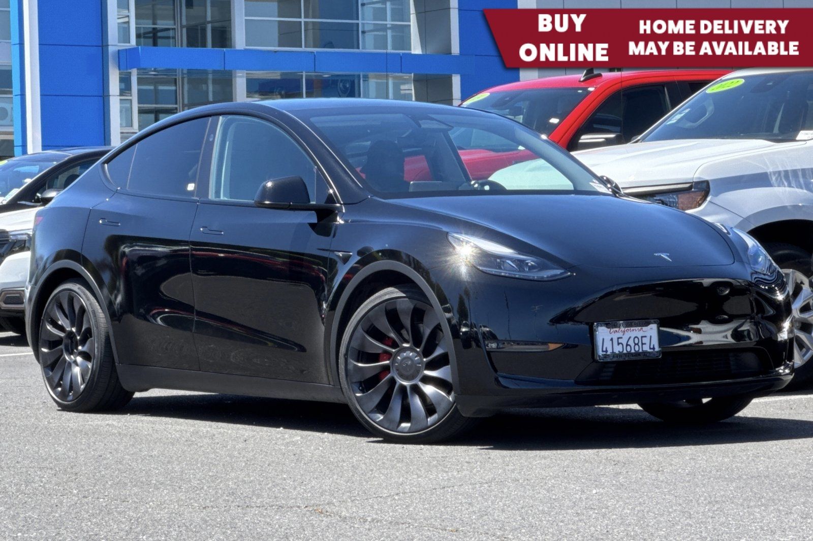 Solid Black 2025 Tesla Model Y Performance AWD SUV / Crossover All-Wheel Drive 1-Speed Automatic