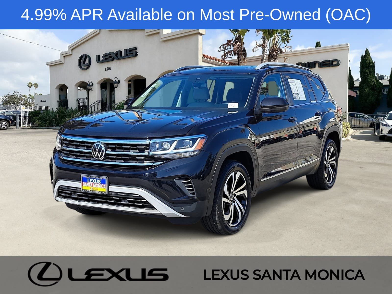 Deep Black 2022 Volkswagen Atlas SUV / Crossover All-Wheel Drive 8-Speed Automatic