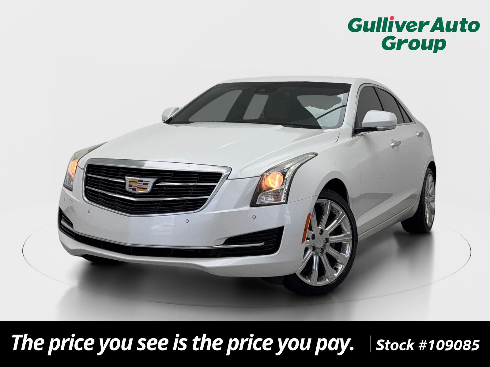 Crystal White Tricoat 2017 Cadillac ATS Sedan All-Wheel Drive 8-Speed Automatic