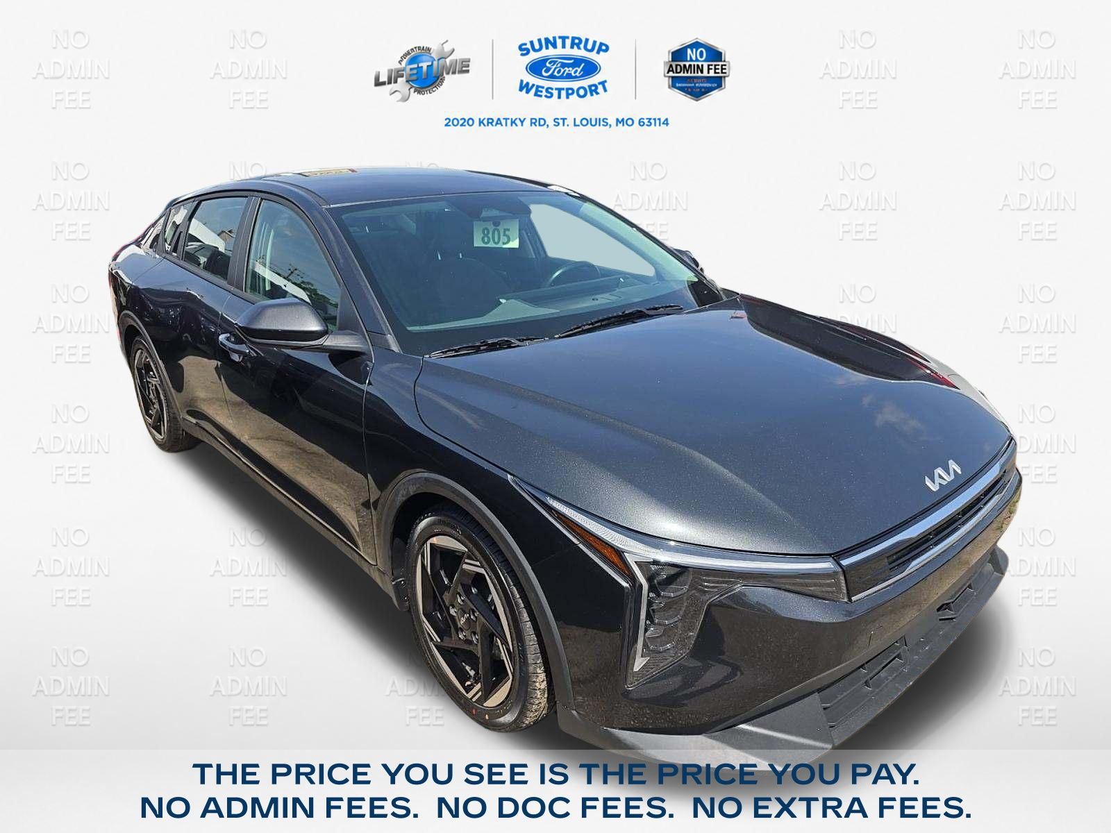 Gray 2025 Kia K4 Sedan Front-Wheel Drive Continuously Variable Transmission