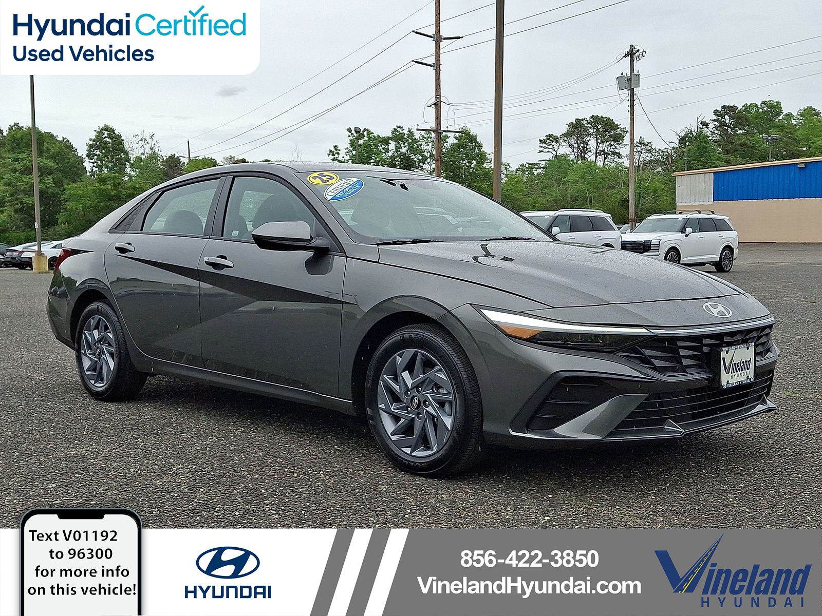 Amazon Gray 2025 Hyundai Elantra Hybrid Sedan Front-Wheel Drive 6-Speed Dual Clutch