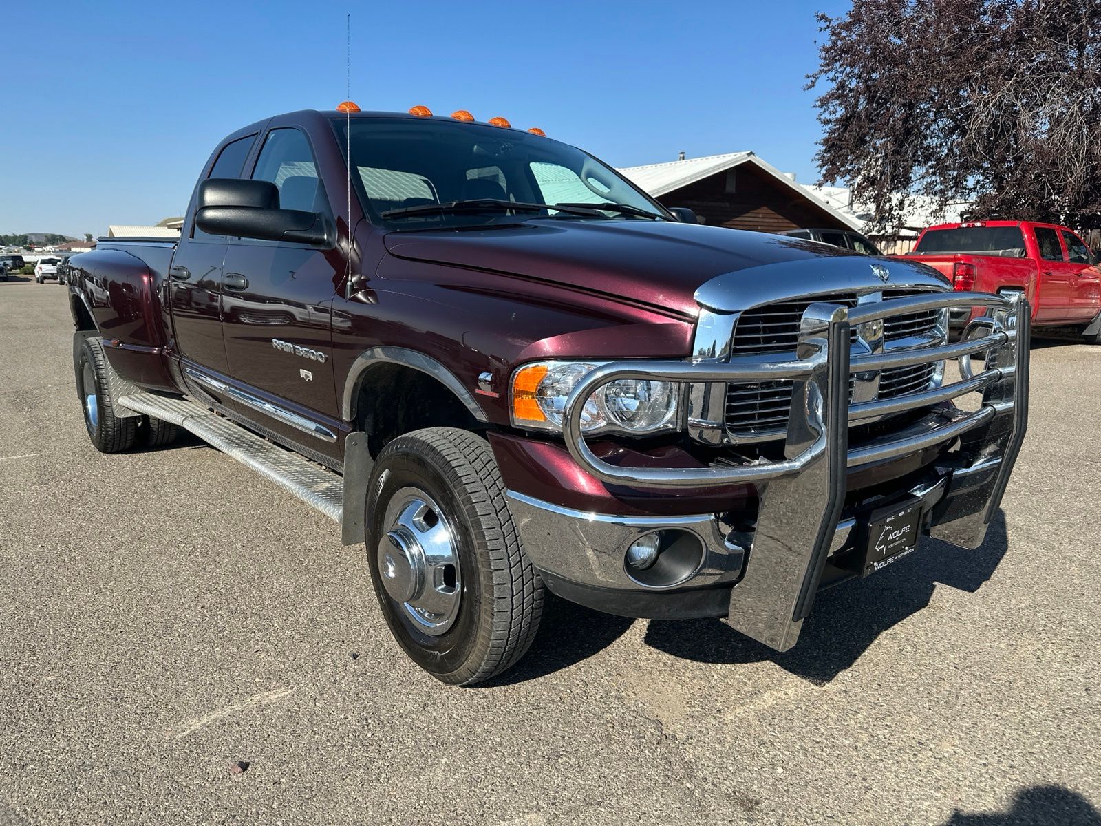 Deep Molten Red Pearl 2004 Dodge RAM 3500 Pickup Truck Four-Wheel Drive 6-Speed Manual