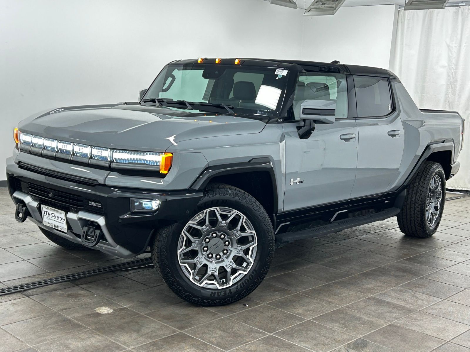 Meteorite Metallic (Gray) 2025 GMC Hummer EV Pickup 3X Crew Cab AWD Pickup Truck All-Wheel Drive 1-Speed Automatic