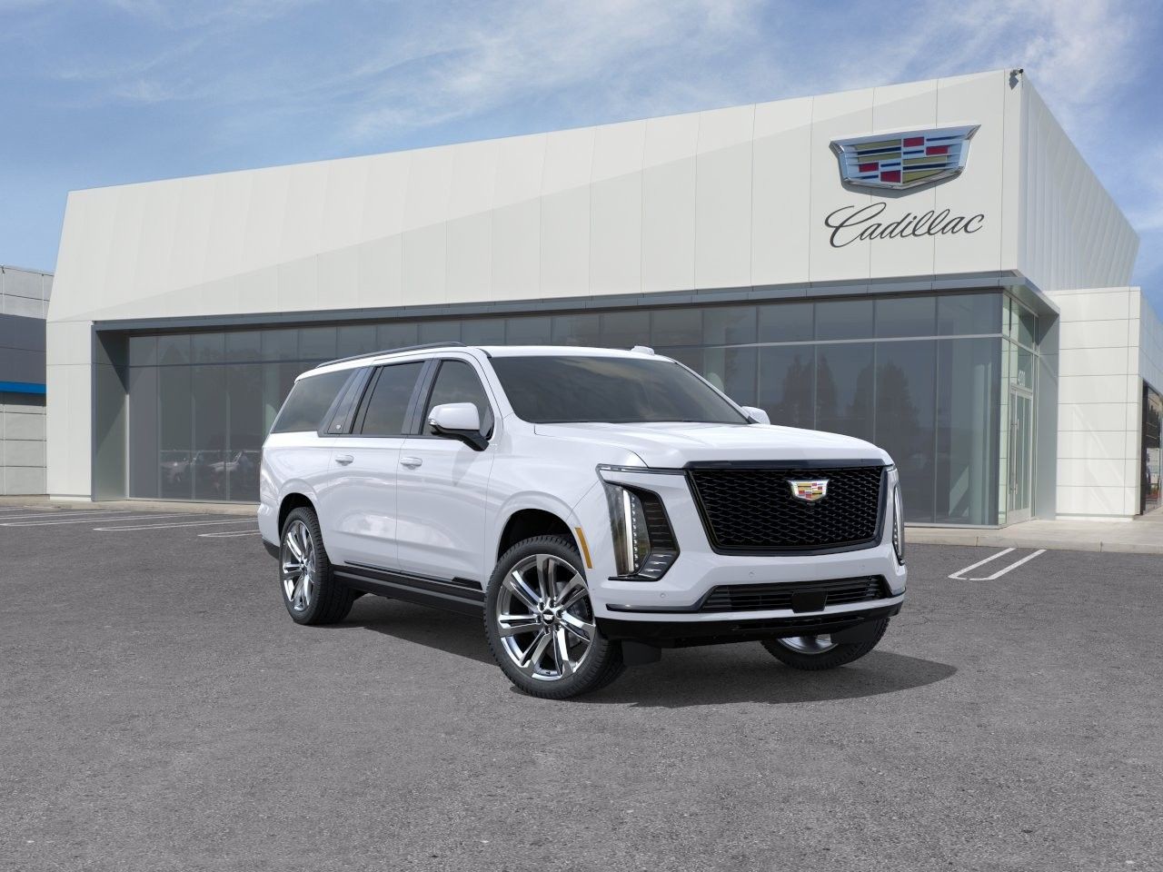 Vibrant White Tricoat 2026 Cadillac Escalade ESV Platinum Sport 4WD SUV / Crossover Four-Wheel Drive