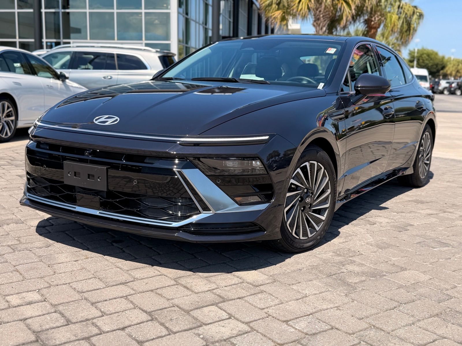 Carbon Blue 2025 Hyundai Sonata Hybrid Sedan Front-Wheel Drive 6-Speed Automatic