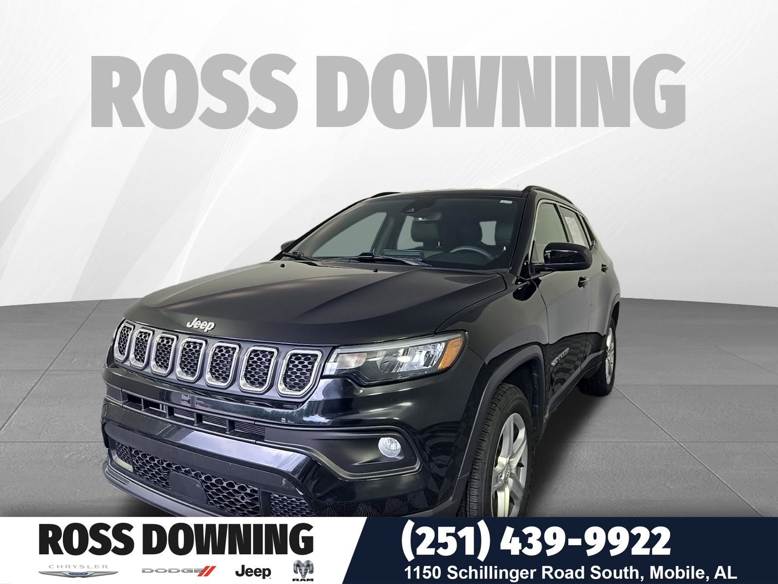 Diamond Black Crystal Pearlcoat 2024 Jeep Compass SUV / Crossover Four-Wheel Drive 8-Speed Automatic