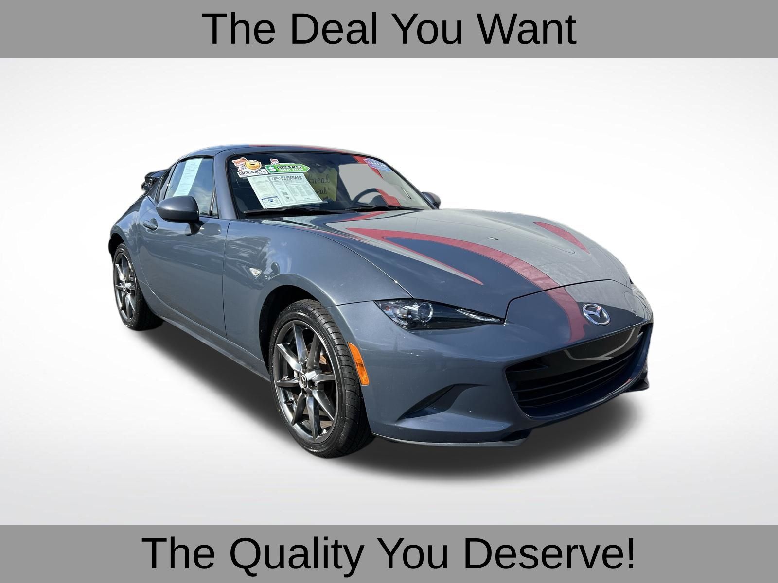 Polymetal Gray 2021 Mazda MX-5 Miata RF Grand Touring RWD Convertible Rear-Wheel Drive 6-Speed Automatic