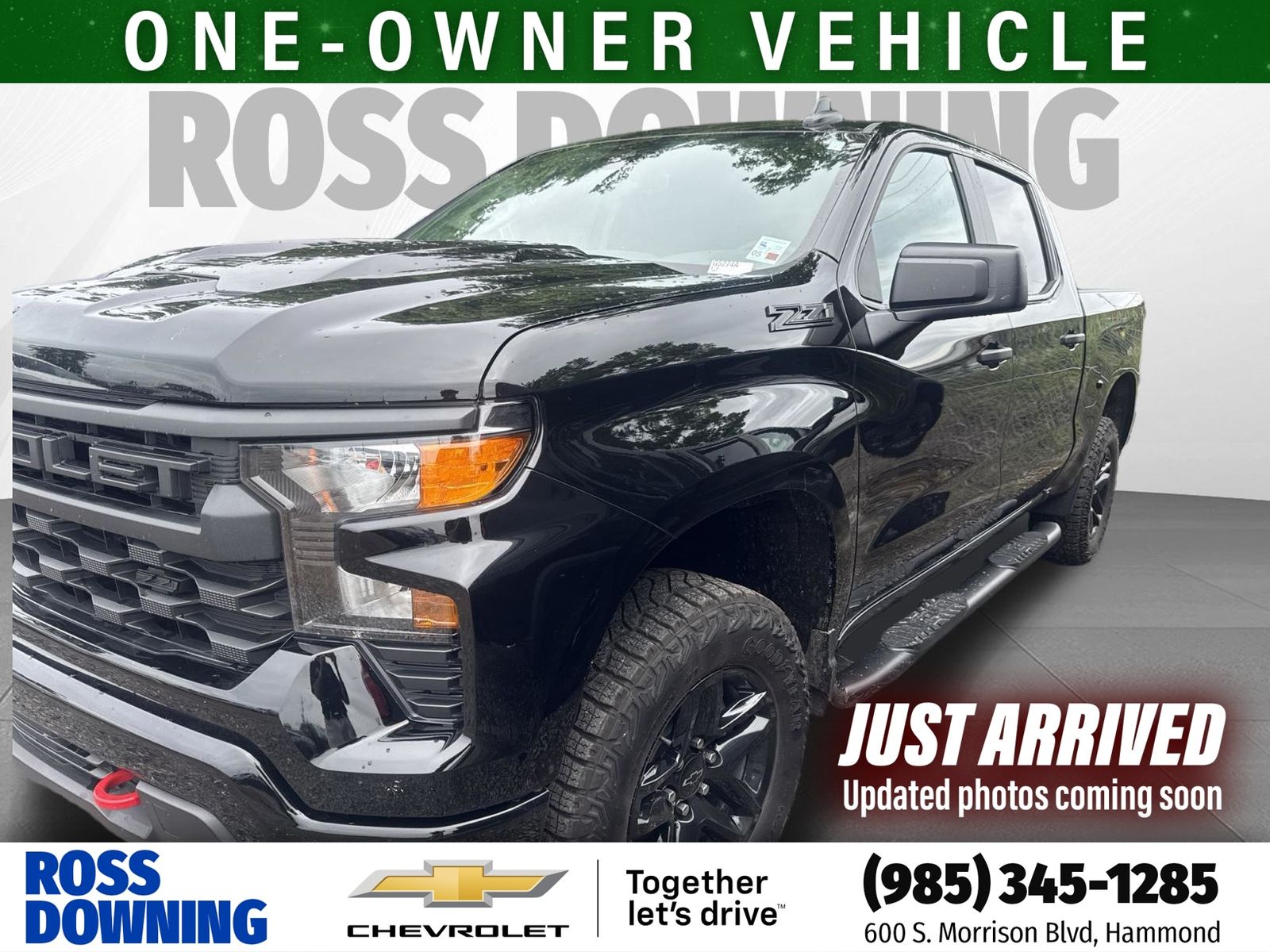 Black 2024 Chevrolet Silverado 1500 Pickup Truck Four-Wheel Drive 8-Speed Automatic