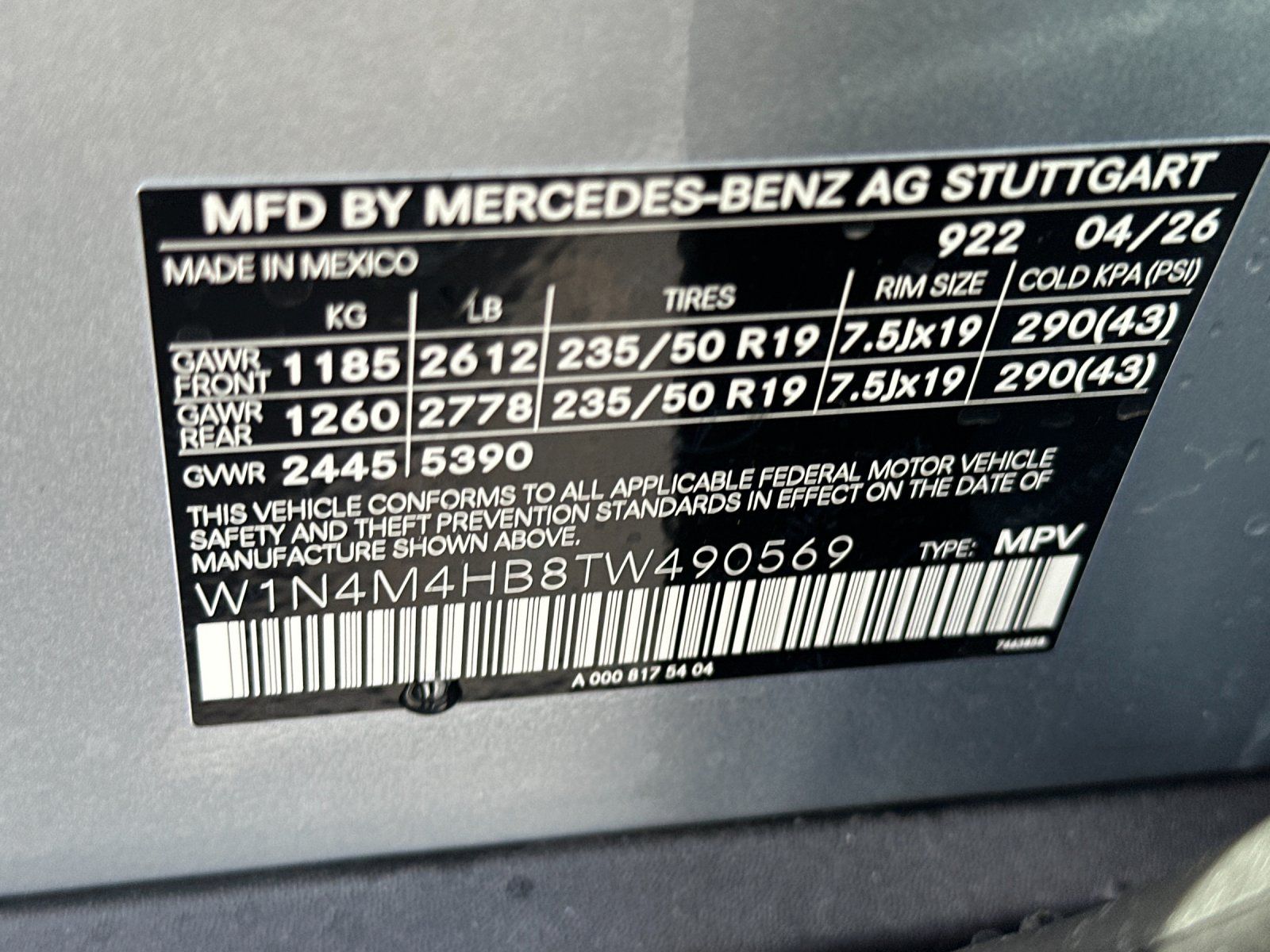 new 2026 Mercedes-Benz GLB car, priced at $56,260