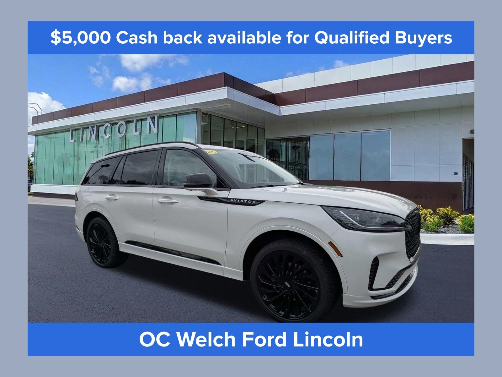 White Metallic 2026 Lincoln Aviator SUV / Crossover All-Wheel Drive Automatic