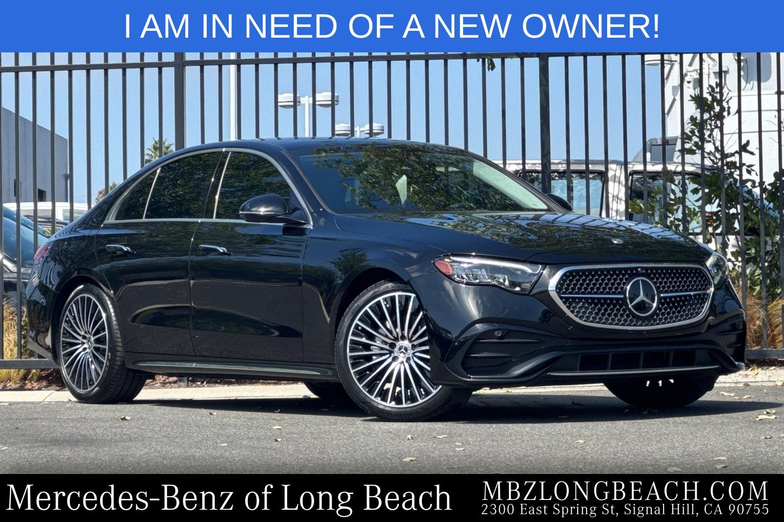 Black 2025 Mercedes-Benz E-Class Sedan Rear-Wheel Drive 9-Speed Automatic
