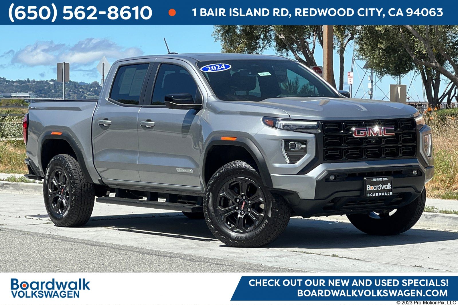 Sterling Metallic 2024 GMC Canyon Elevation Crew Cab 4WD Pickup Truck Four-Wheel Drive 8-Speed Automatic