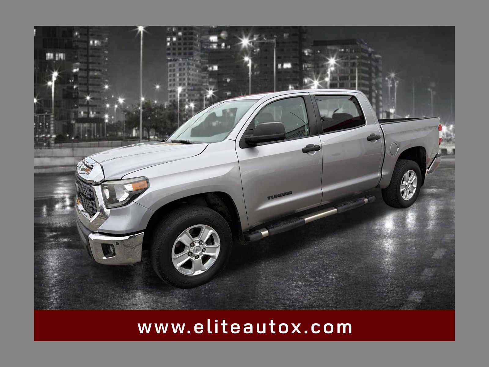 Silver Sky Metallic 2020 Toyota Tundra SR5 CrewMax 4WD Pickup Truck Four-Wheel Drive 6-Speed Automatic