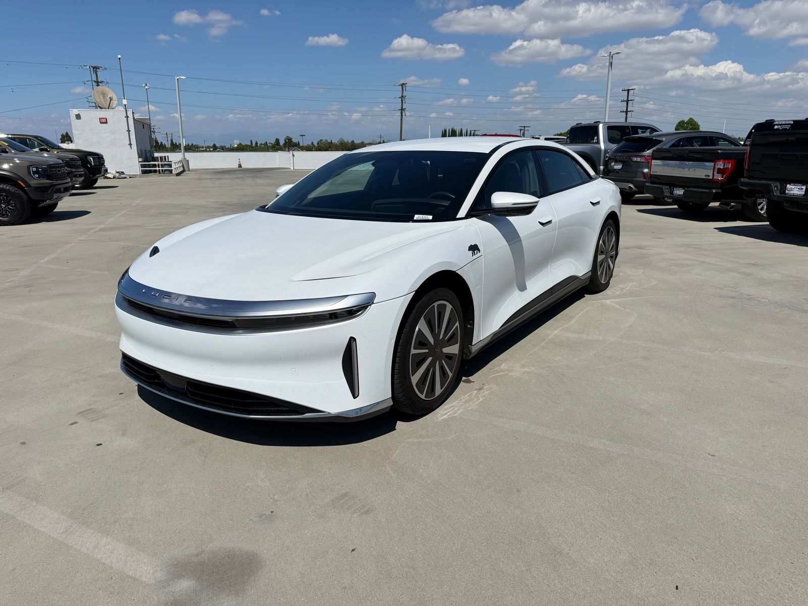 White 2024 Lucid Air Pure RWD Sedan Rear-Wheel Drive 1-Speed Automatic