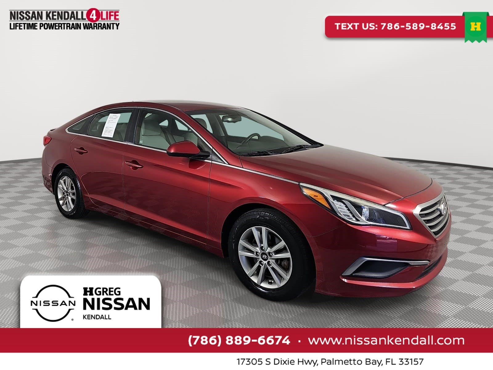 Venetian Red 2016 Hyundai Sonata Sedan Front-Wheel Drive 6-Speed Automatic