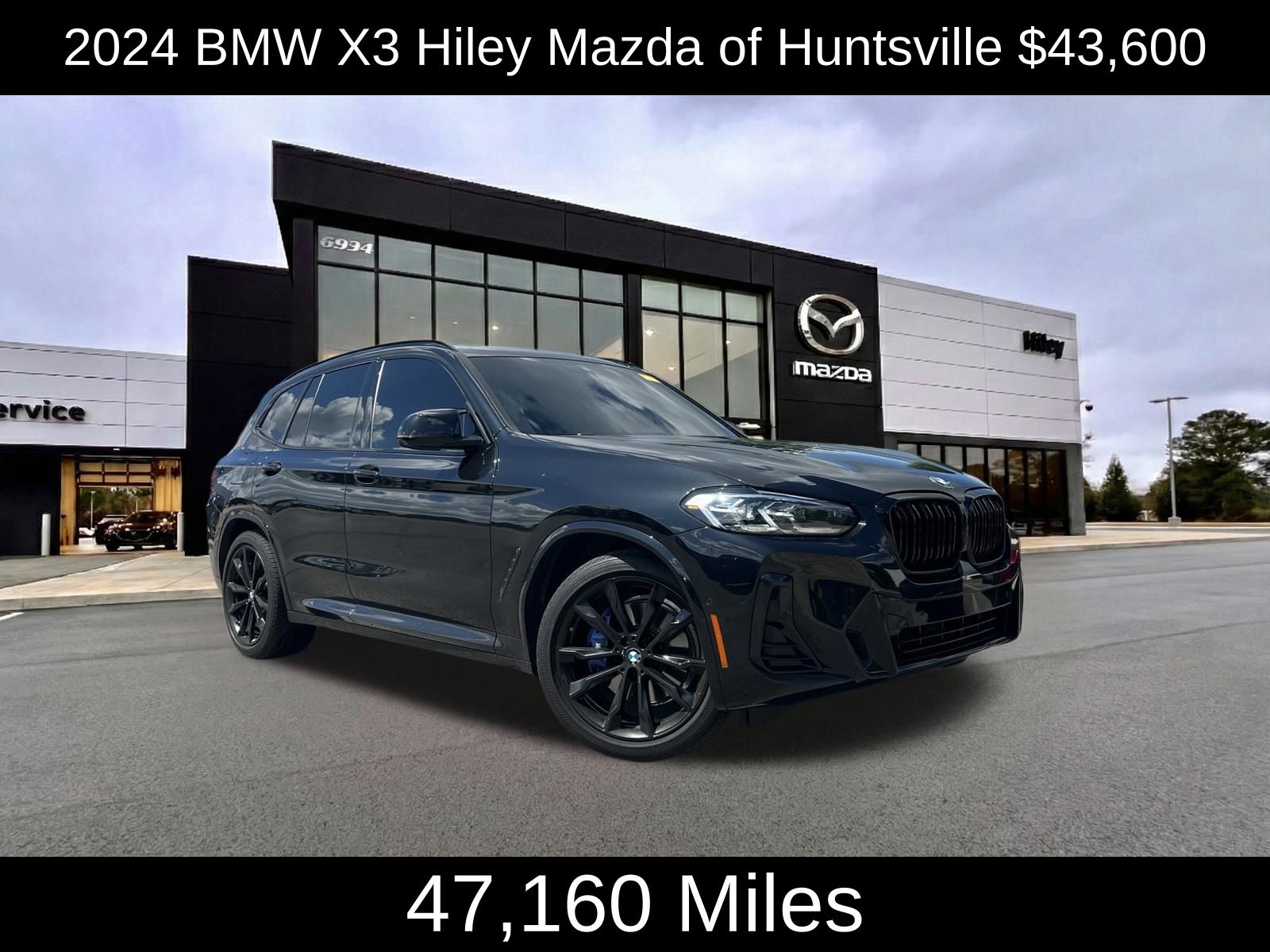 Black Sapphire Metallic 2024 BMW X3 SUV / Crossover All-Wheel Drive 8-Speed Automatic