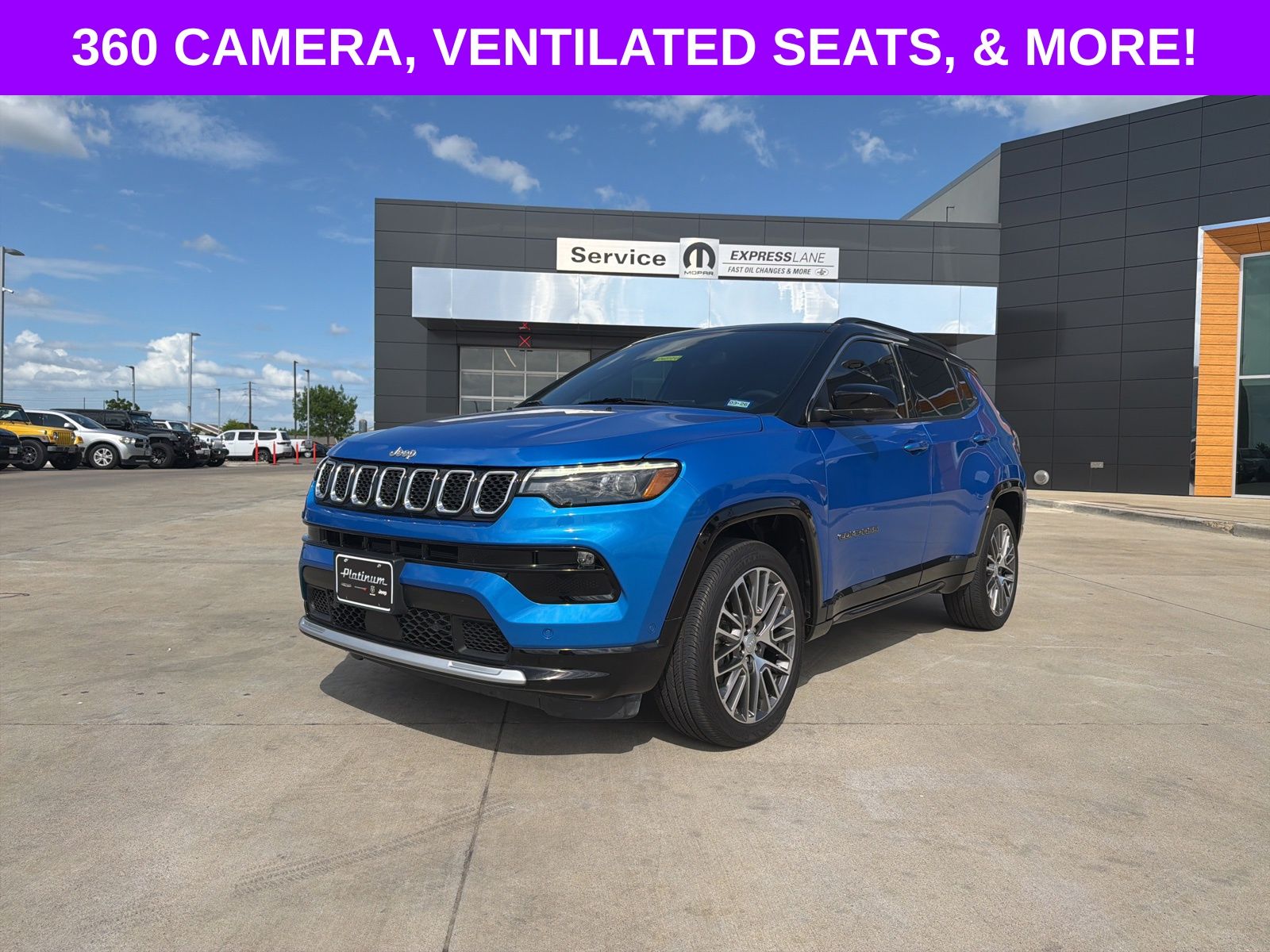Laser Blue Pearlcoat 2023 Jeep Compass Limited 4WD SUV / Crossover Four-Wheel Drive 8-Speed Automatic