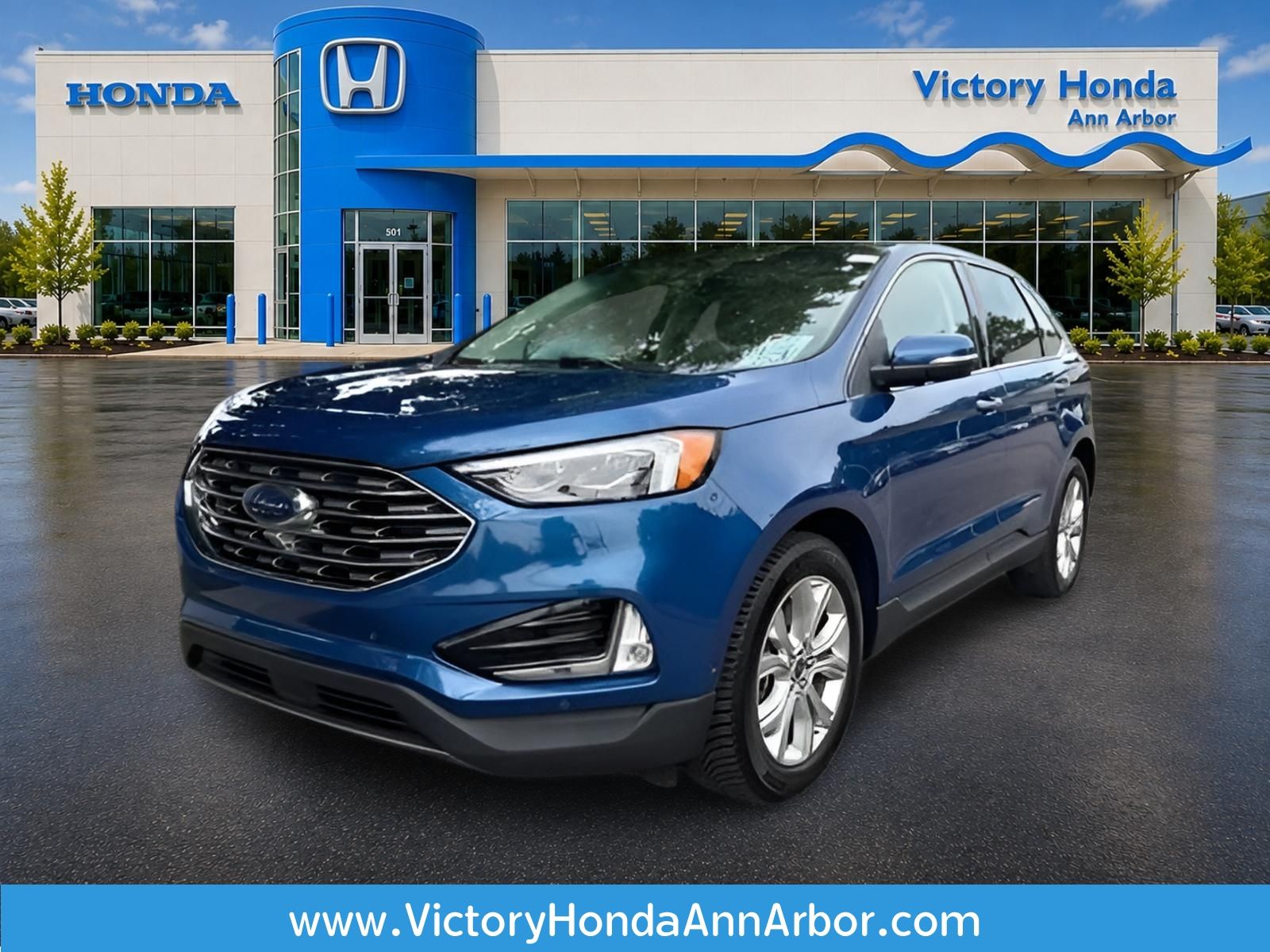 Atlas Blue Metallic 2020 Ford Edge SUV / Crossover All-Wheel Drive 8-Speed Automatic