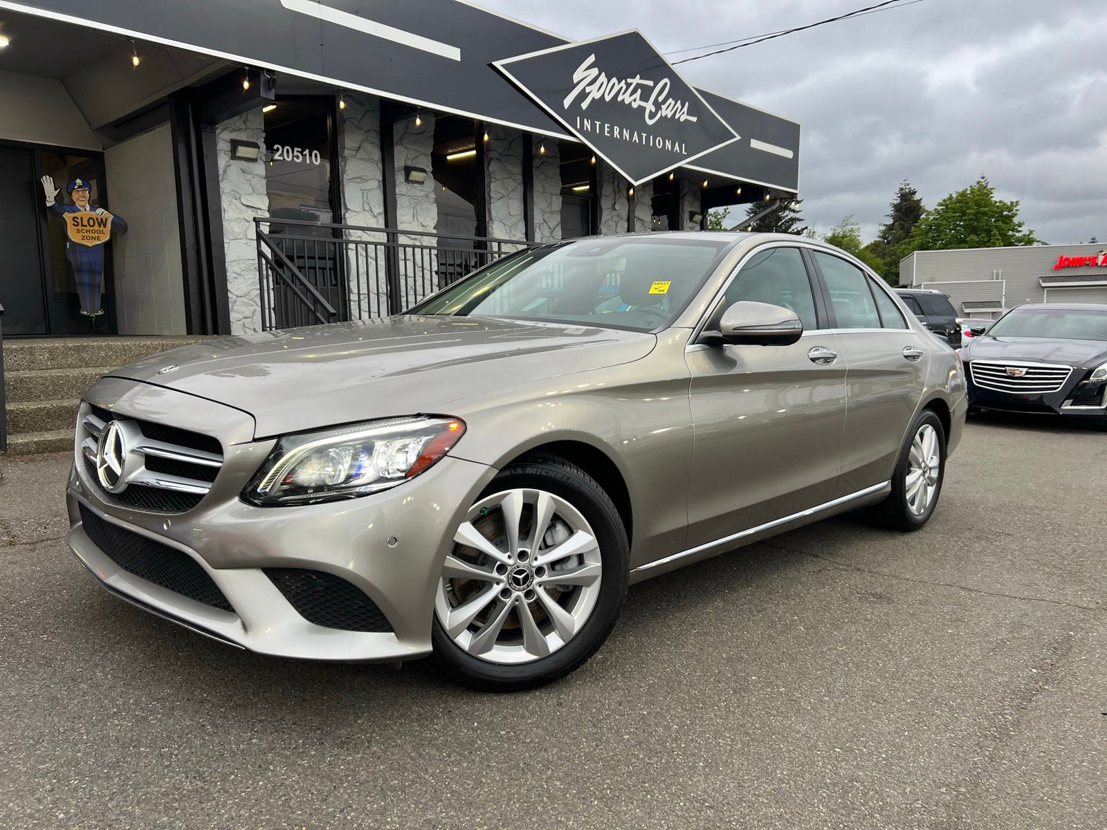 Gray 2019 Mercedes-Benz C-Class Sedan Rear-Wheel Drive 9-Speed Automatic