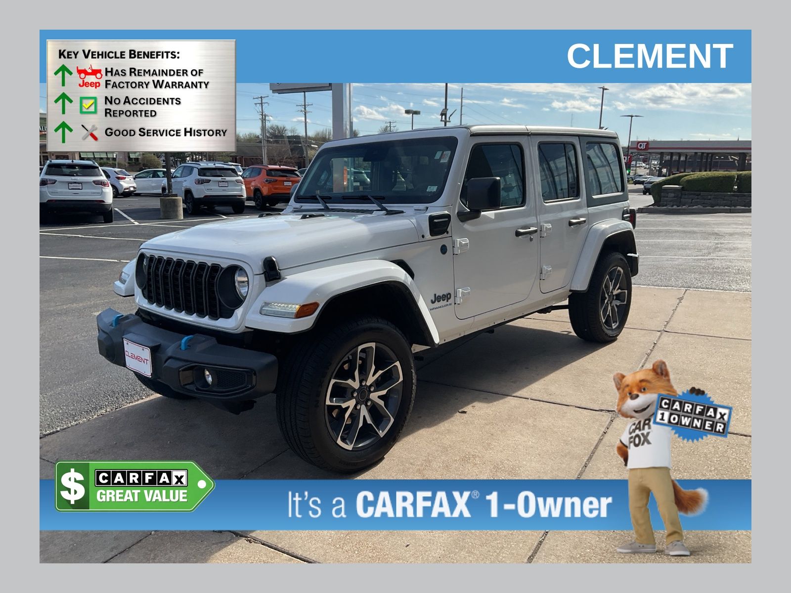 Bright White Clearcoat 2024 Jeep Wrangler 4xe Sport S 4WD SUV / Crossover Four-Wheel Drive 8-Speed Automatic
