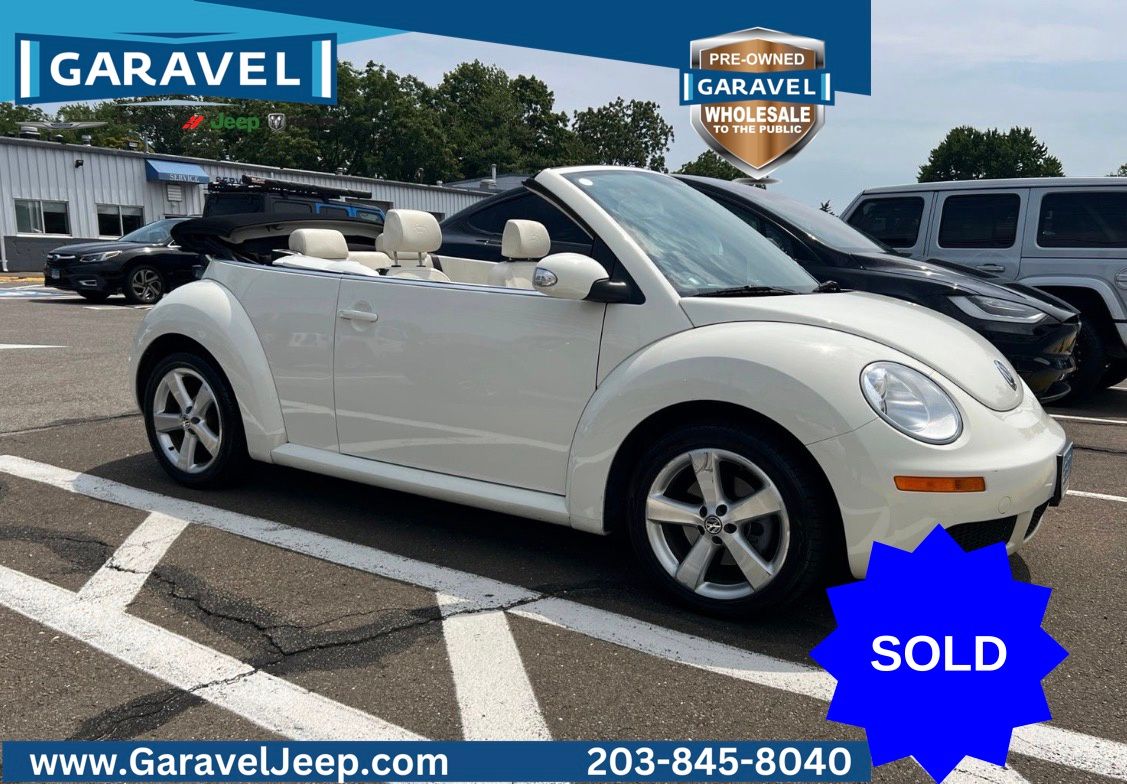 White 2007 Volkswagen Beetle Convertible Front-Wheel Drive 6-Speed Automatic