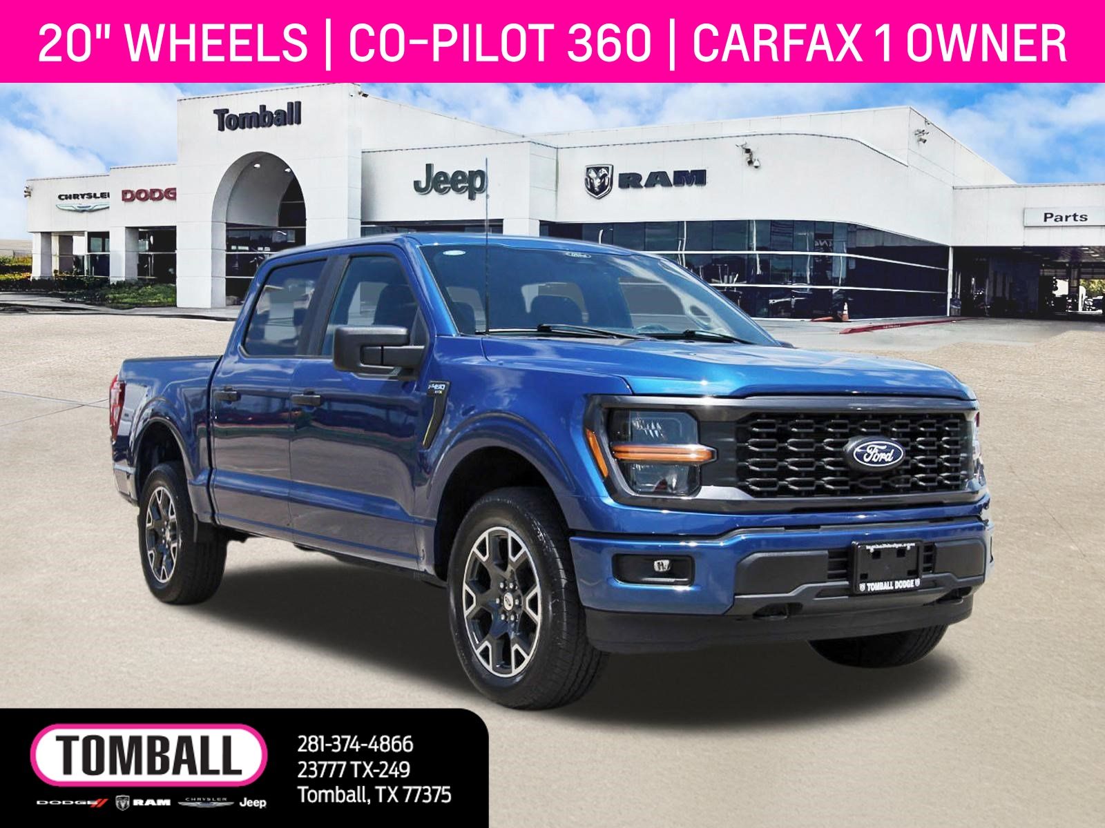 Blue Metallic 2025 Ford F-150 Pickup Truck Four-Wheel Drive Automatic