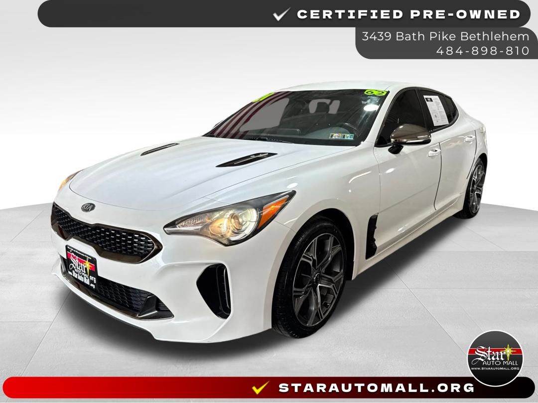 Snow White Pearl 2021 Kia Stinger Sedan Rear-Wheel Drive 8-Speed Automatic