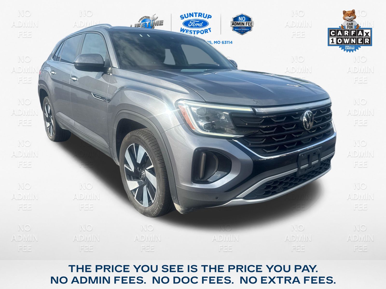 Gray 2025 Volkswagen Atlas Cross Sport SUV / Crossover All-Wheel Drive 8-Speed Automatic