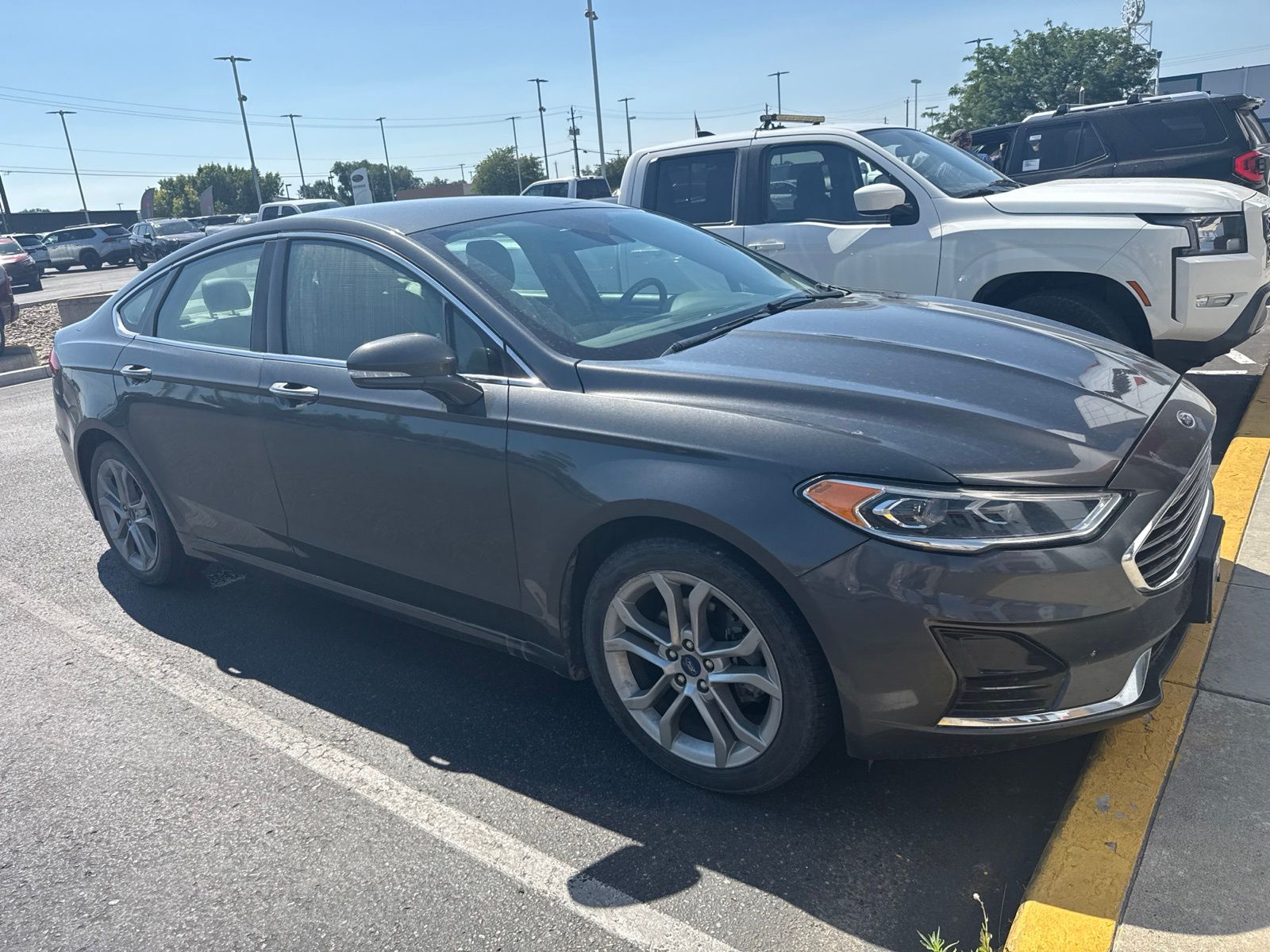 Gray (Magnetic) 2019 Ford Fusion Sedan Front-Wheel Drive 6-Speed Automatic