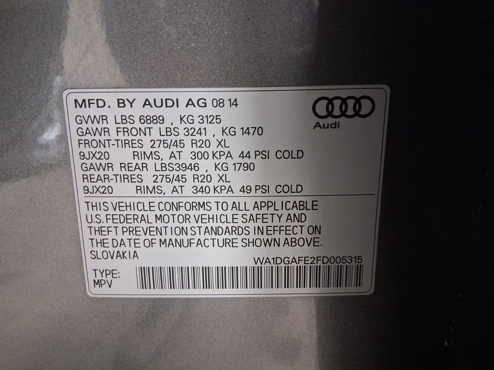 Used Car 2015 Audi Q7  3.0t S Line Prestige For Sale Under $12,000 In Austin, Texas