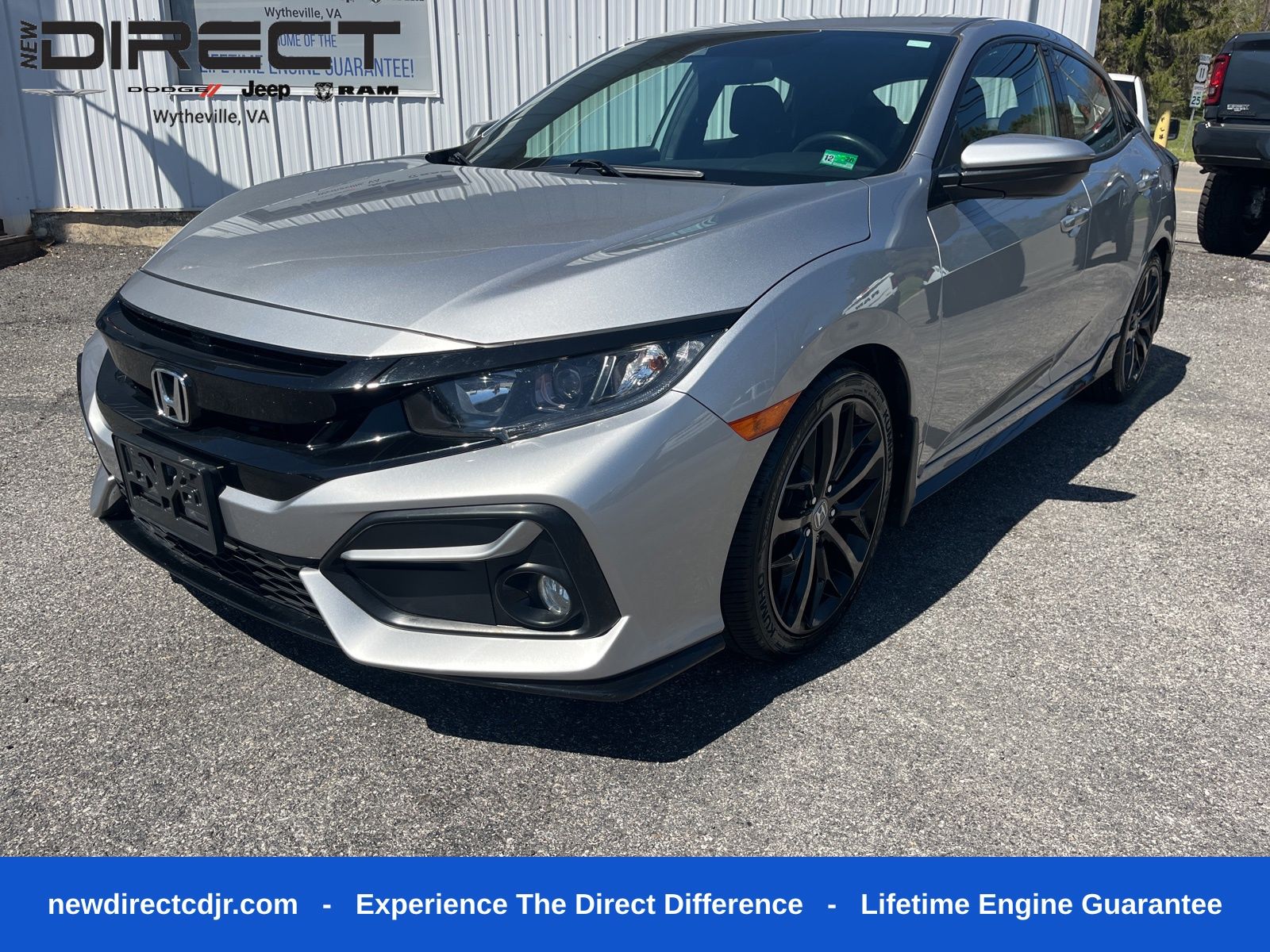 Silver 2021 Honda Civic Hatchback Sport FWD Hatchback Front-Wheel Drive Continuously Variable Transmission