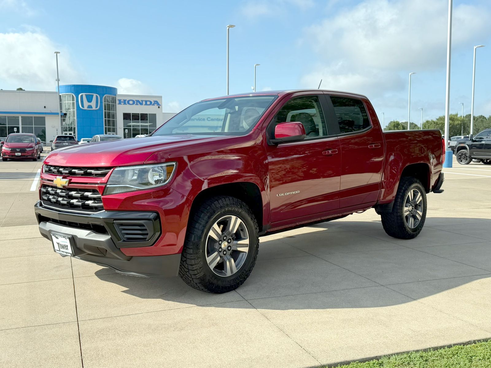 Used 2022 Cherry Red Tintcoat Chevrolet Work Truck image 3