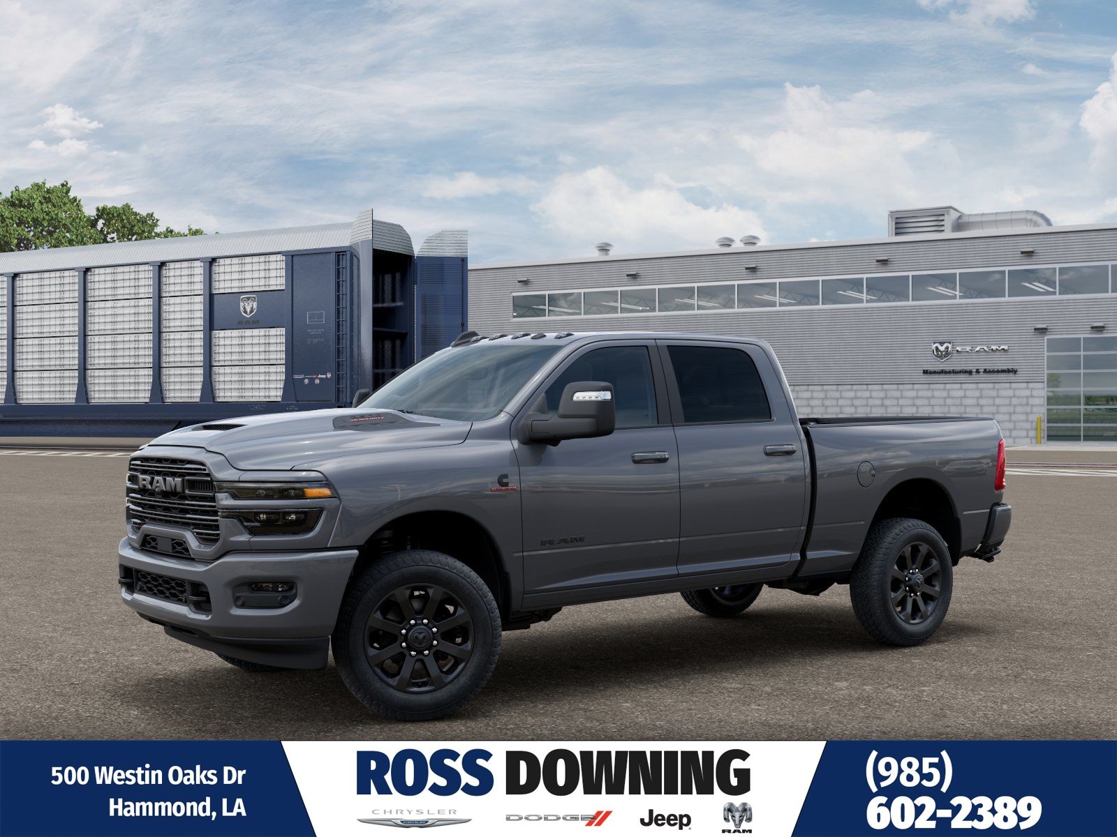 Ceramic Gray Clearcoat 2026 RAM 2500 Laramie Crew Cab 4WD Pickup Truck Four-Wheel Drive 8-Speed Automatic