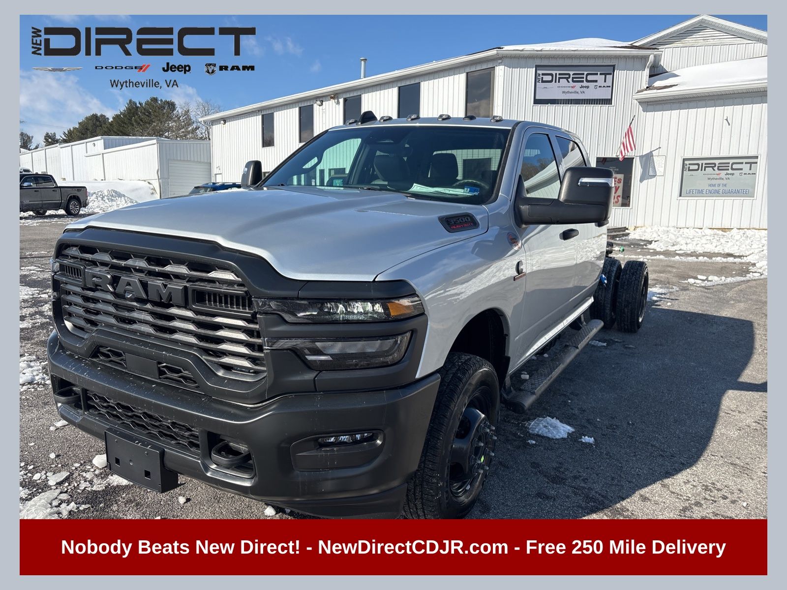 Silver Zynith 2026 RAM 3500 Chassis Pickup Truck Four-Wheel Drive 8-Speed Automatic