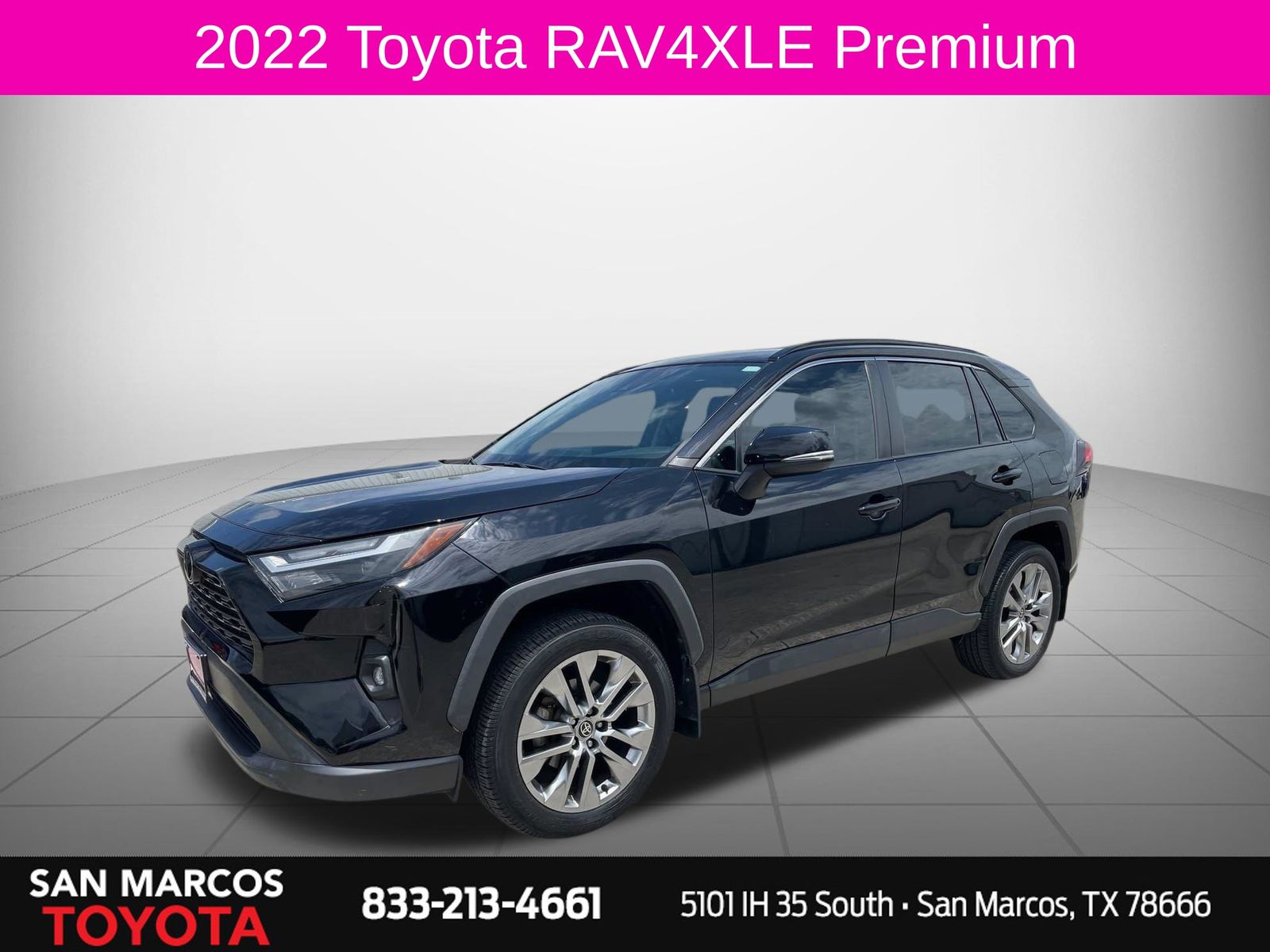 Midnight Black Metallic 2022 Toyota RAV4 SUV / Crossover Front-Wheel Drive 8-Speed Automatic